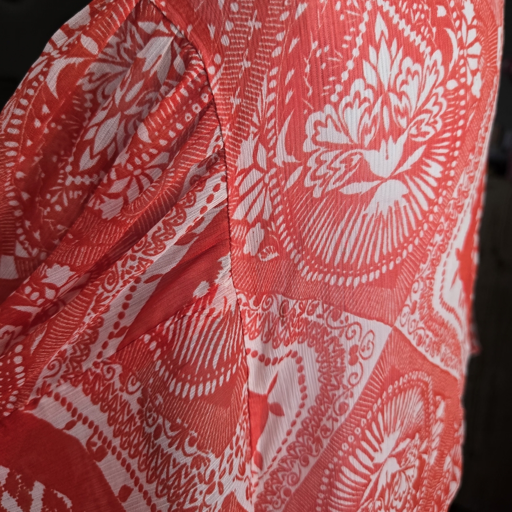 Abound Red Sheer Tunic Top - Picture 5 of 7